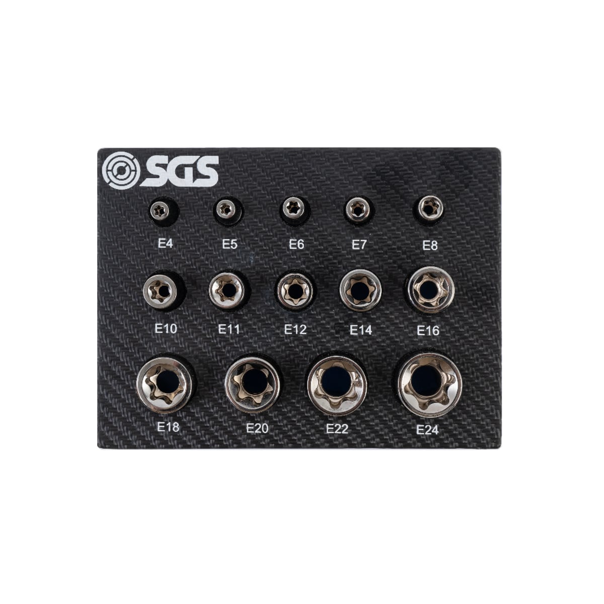 SGS 14pc E-Torx Socket Set | E4-E24 | Foam Insert